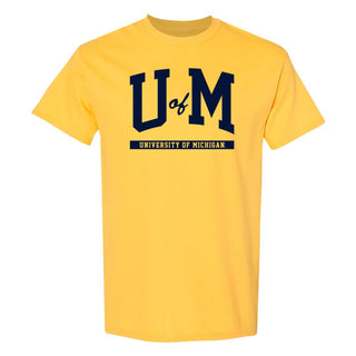 University of Michigan Wolverines Initial Arch T-Shirt - Daisy