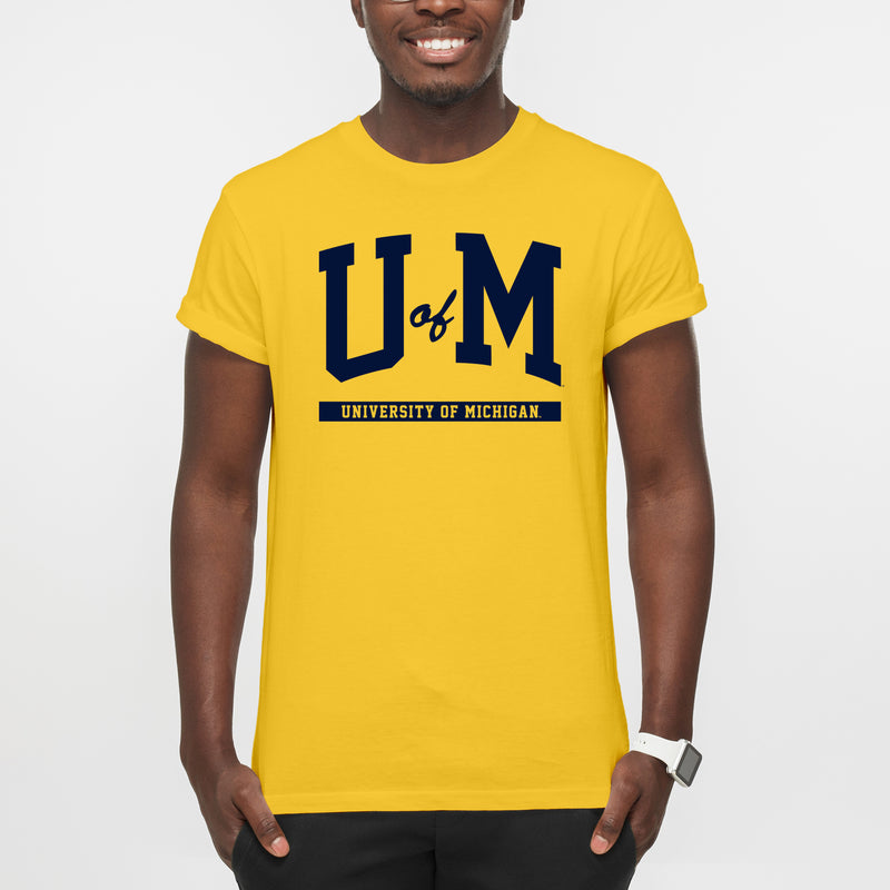University of Michigan Wolverines Initial Arch T-Shirt - Daisy