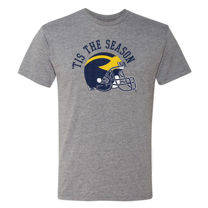 Michigan Tis The Season Football NLA T Shirt - Premium Heather