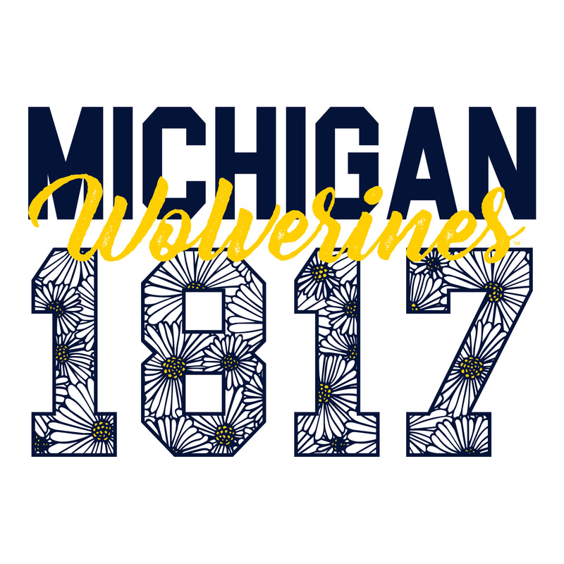 University of Michigan Wolverines Flower Power Tank Top - White