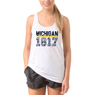 University of Michigan Wolverines Flower Power Tank Top - White