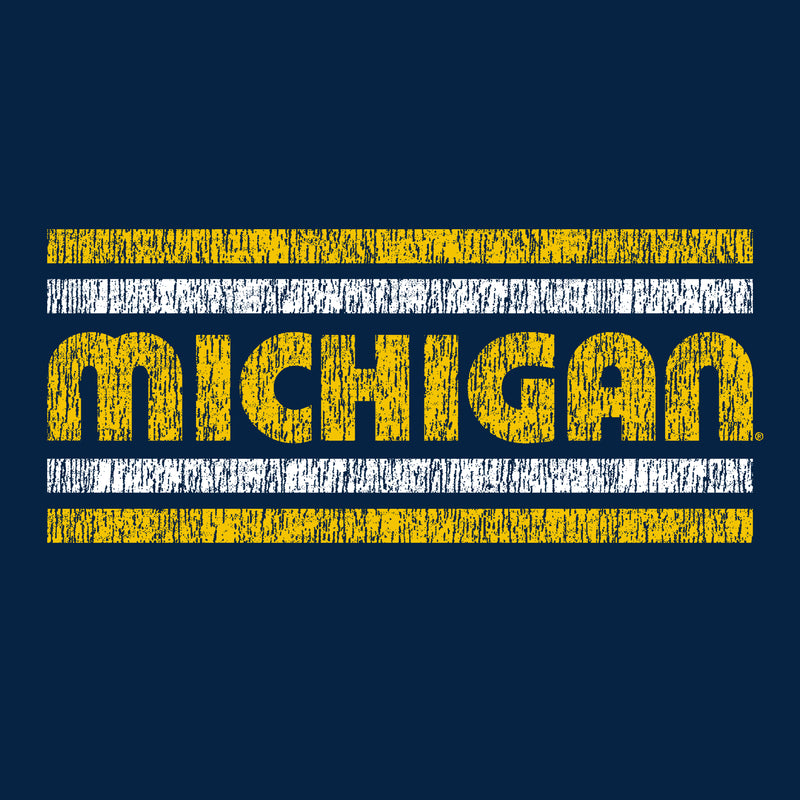 Michigan Wolverines Retro Underline Hoodie - Navy