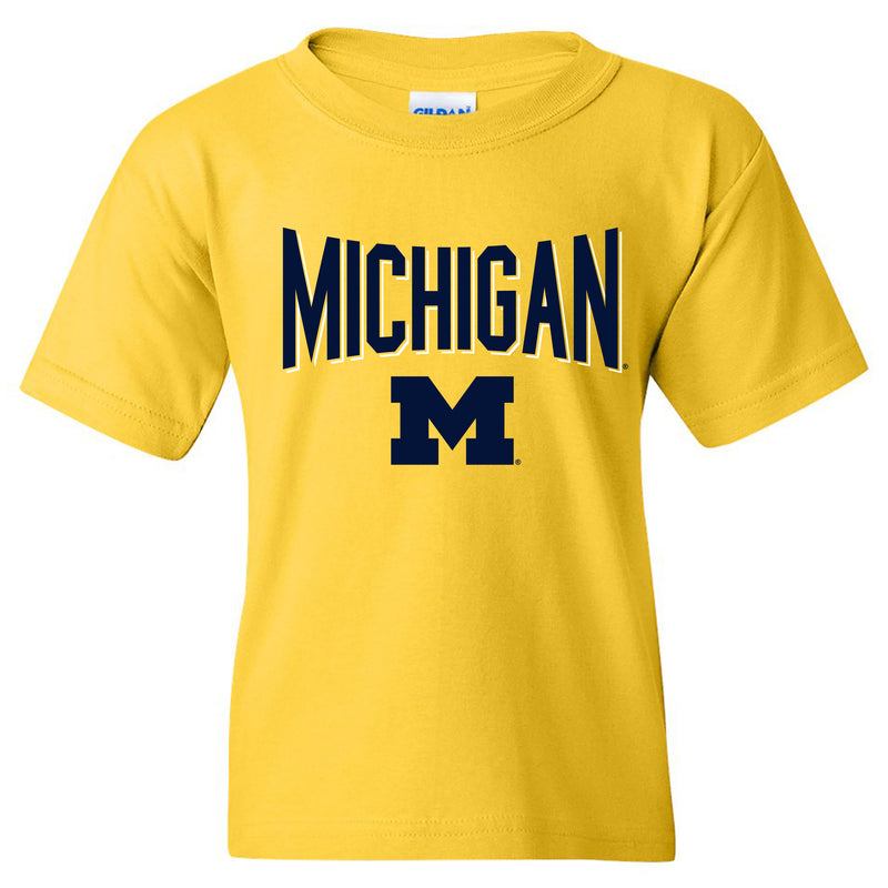 Michigan Wolverines Statement Block Youth T-Shirt - Daisy