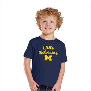 Michigan Little Wolverine Toddler T-Shirt - Navy
