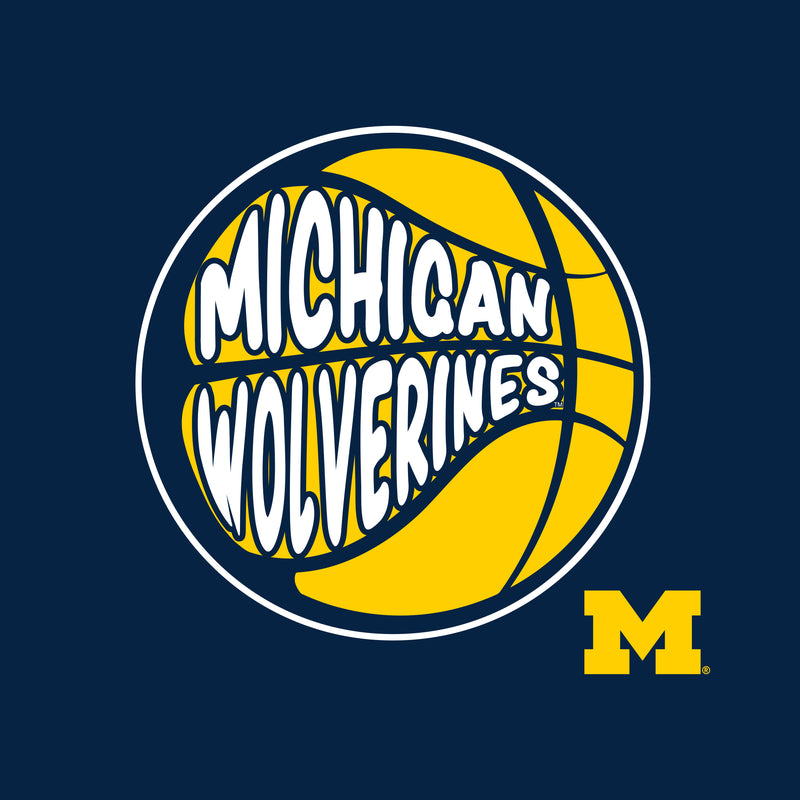 University of Michigan Wolverines Street Basketball Heavy Cotton Tank Top - Navy