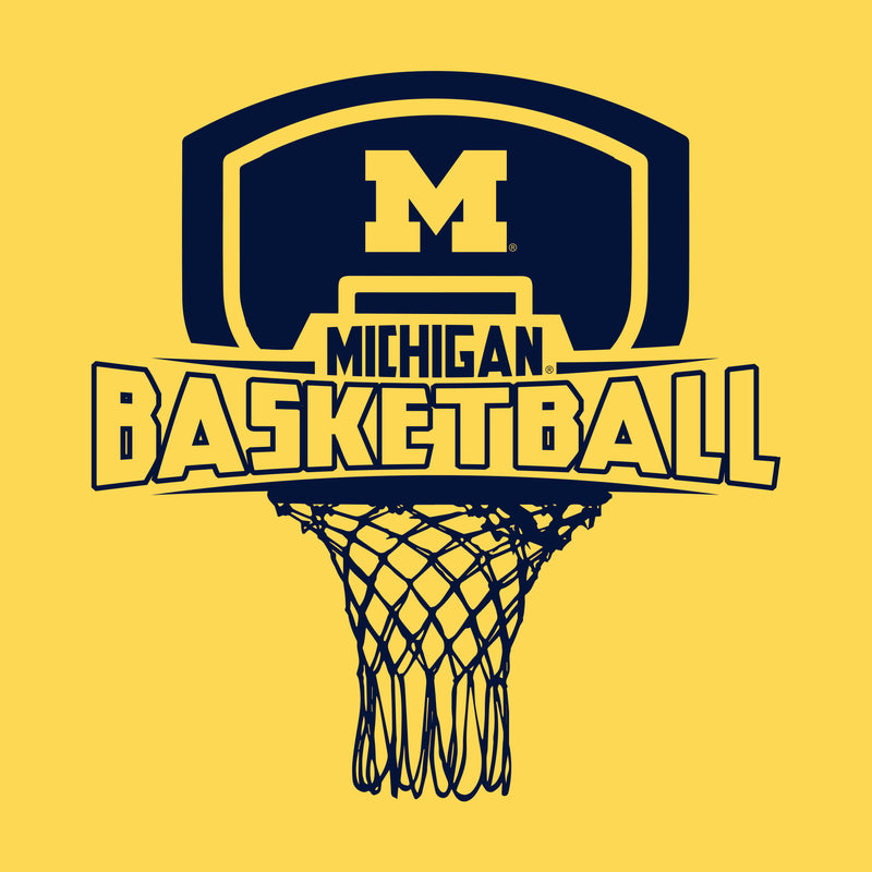 Basketball Board Michigan Basic Cotton Short Sleeve T Shirt - Maize