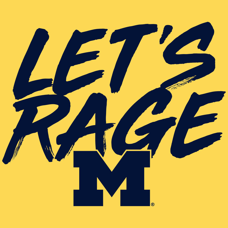 Let's Rage University of Michigan Basic Cotton Short Sleeve T Shirt - Maize