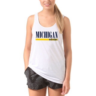 University of Michigan Wolverines Boldline Basic Cotton Tank Top - White