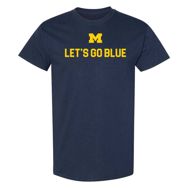 Michigan Wolverines Let's Go Blue T Shirt - Navy