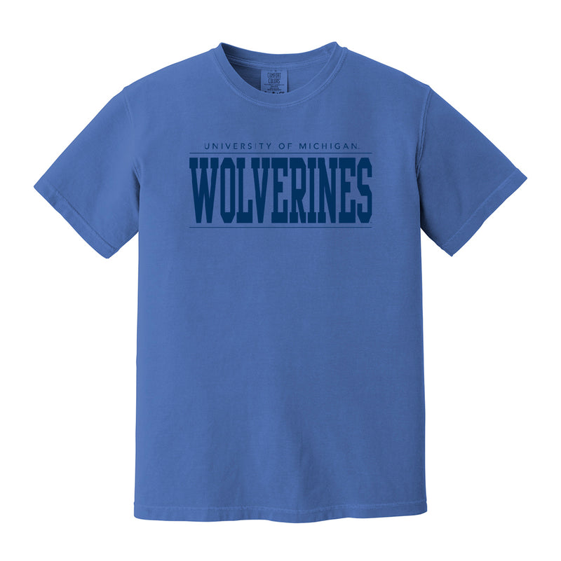 Michigan Monotone Bold CC T-Shirt - Flo Blue