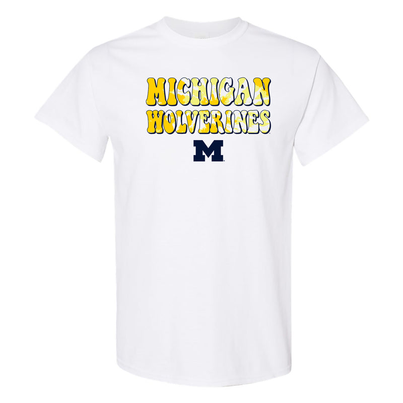 Michigan Tie Dye Type T-Shirt - White