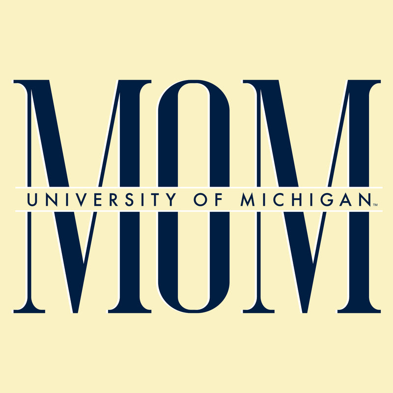 Michigan Classic Mom Triblend T-Shirt - Pale Yellow