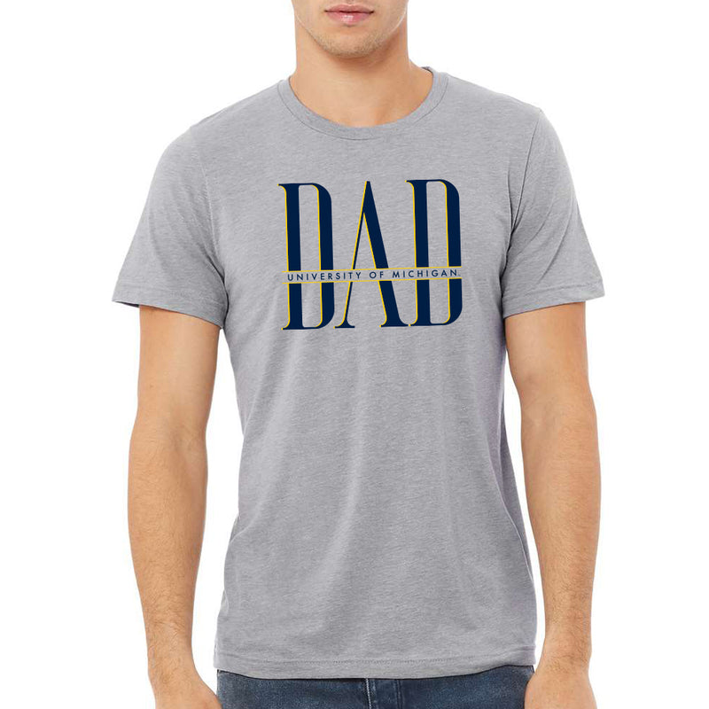 Michigan Classic Dad Triblend T-Shirt - Athletic Grey