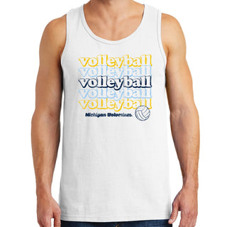 Michigan Wolverines Volleyball Repeat Tank Top - White