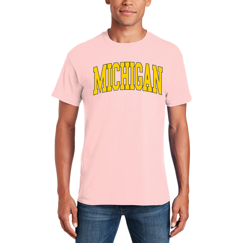 Michigan Wolverines Mega Arch T-Shirt - Light Pink