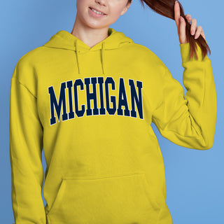 Michigan Wolverines Mega Arch Hoodie Yellow