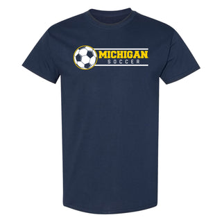 Michigan Wolverines Soccer Spotlight T Shirt - Navy