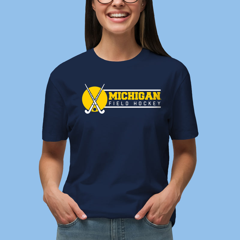 Michigan Wolverines Field Hockey Spotlight T Shirt - Navy