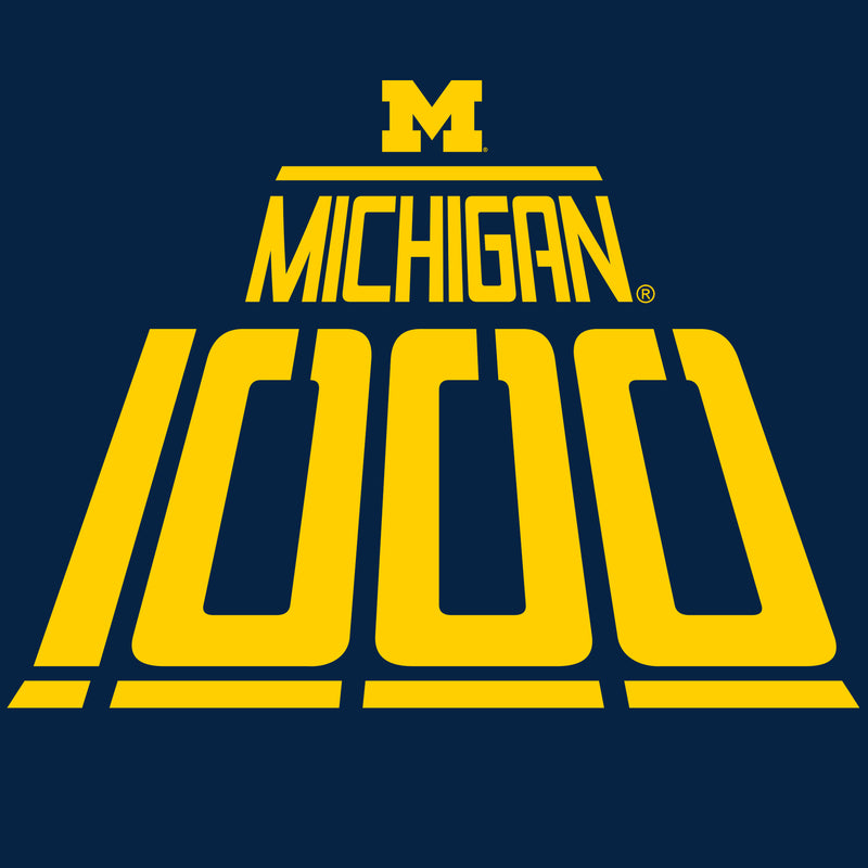 Michigan Wolverines 1000 Wins T-Shirt - Navy