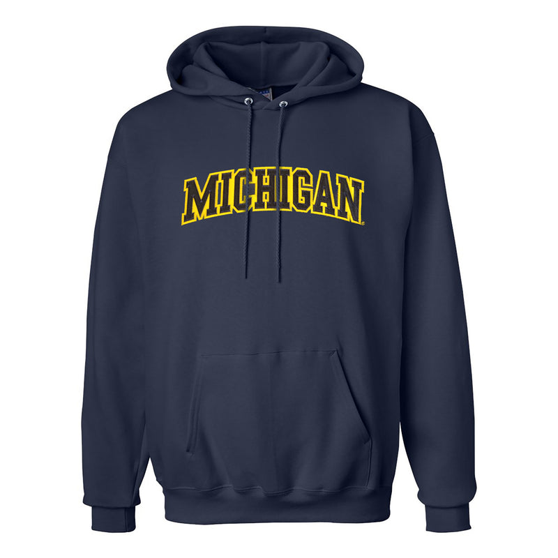 Tackle Twill Arch Hanes University of Michigan Hooded Sweatshirt - Navy