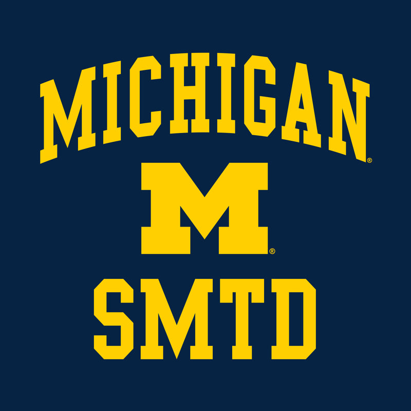 Arch Logo University of Michigan SMTD Basic Cotton Short Sleeve T-Shirt - Navy