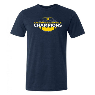 Michigan B2B2B Champs 23 End Zone Triblend T-Shirt - Solid Navy