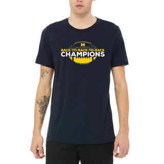 Michigan B2B2B Champs 23 End Zone Triblend T-Shirt - Solid Navy