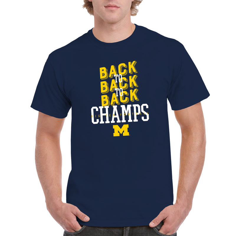 Michigan B2B2B Champs 23 Lineman T-Shirt - Navy