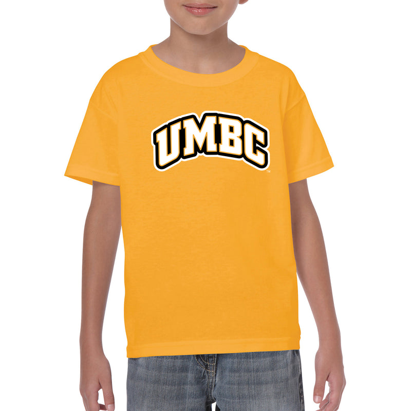 University of Maryland Baltimore County Retrievers Basic Block Short Sleeve Youth T Shirt - Gold
