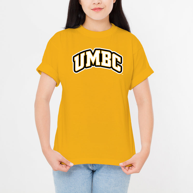 University of Maryland Baltimore County Retrievers Basic Block Short Sleeve T Shirt - Gold