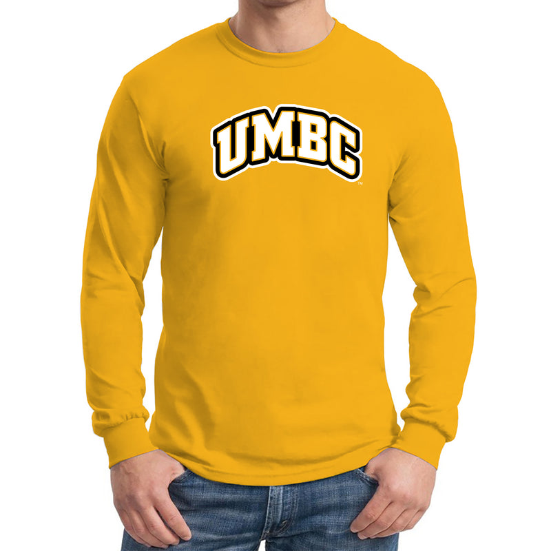 University of Maryland Baltimore County Retrievers Basic Block Long Sleeve T-Shirt - Gold