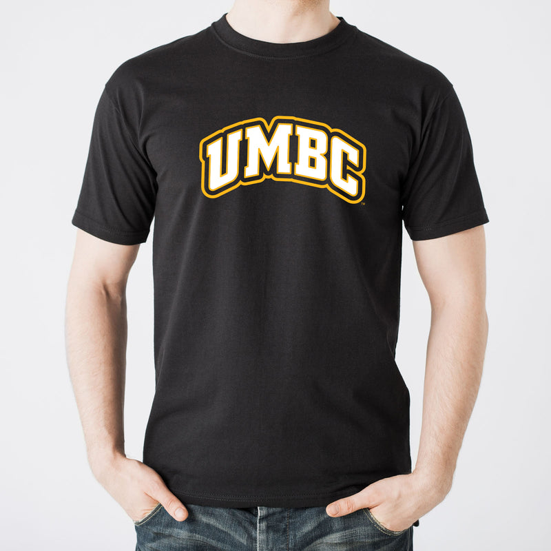 University of Maryland Baltimore County Retrievers Basic Block Short Sleeve T Shirt - Black