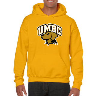 University of Maryland Baltimore County Retrievers Arch Logo Heavy Blend Hoodie - Gold