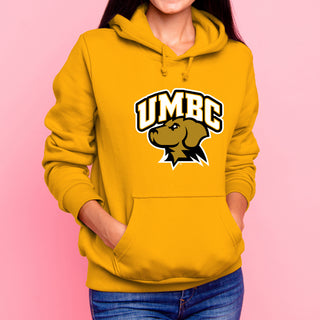 University of Maryland Baltimore County Retrievers Arch Logo Heavy Blend Hoodie - Gold