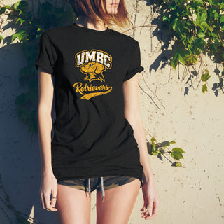 University of Maryland Baltimore County Retrievers Retro Script Next Level Short Sleeve T Shirt - Vintage Black