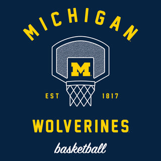 Basketball Net University of Michigan Basic Cotton Short Sleeve T-Shirt - Navy