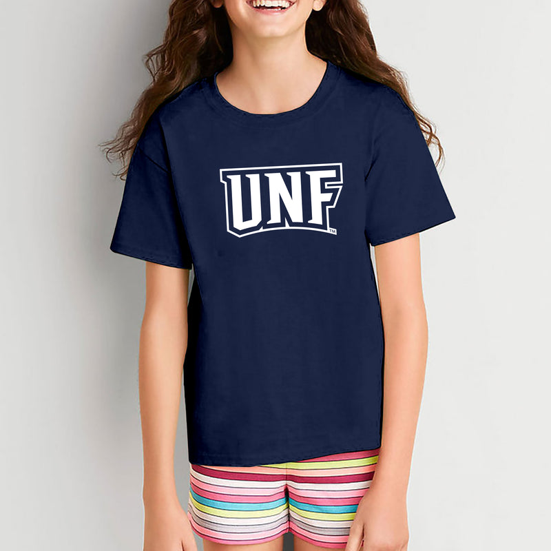 University of North Florida Ospreys Basic Block Youth Short Sleeve T Shirt - Navy