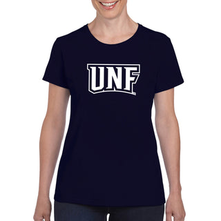 University of North Florida Ospreys Basic Block Women's Short Sleeve T Shirt - Navy