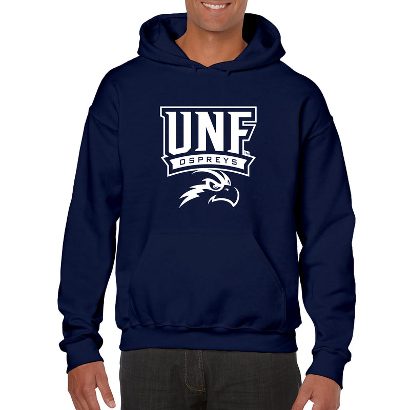 University of North Florida Ospreys Arch Logo Heavy Blend Hoodie - Navy