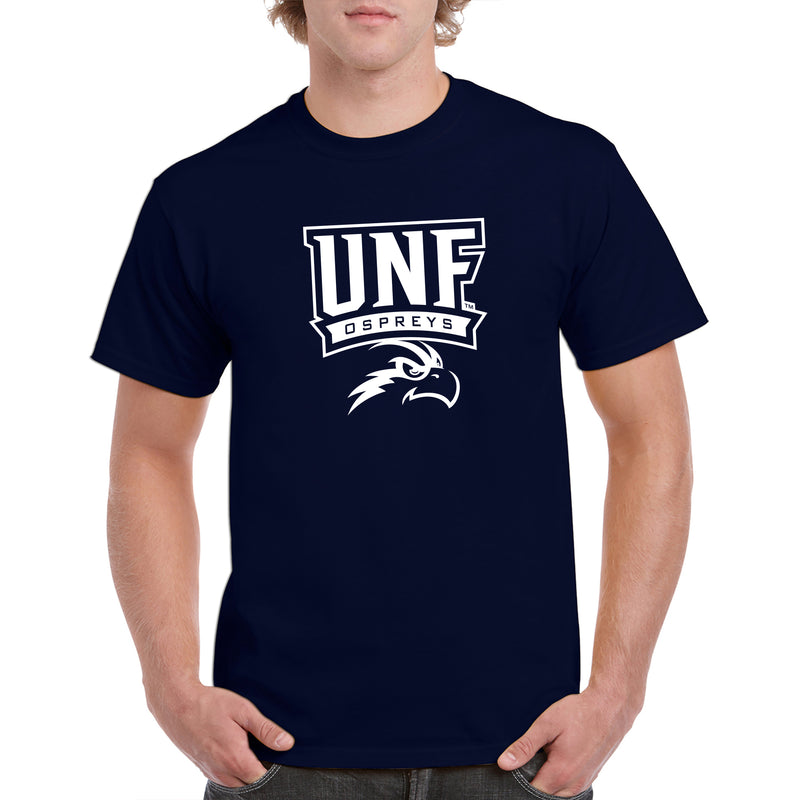 University of North Florida Ospreys Arch Logo Short Sleeve T Shirt - Navy