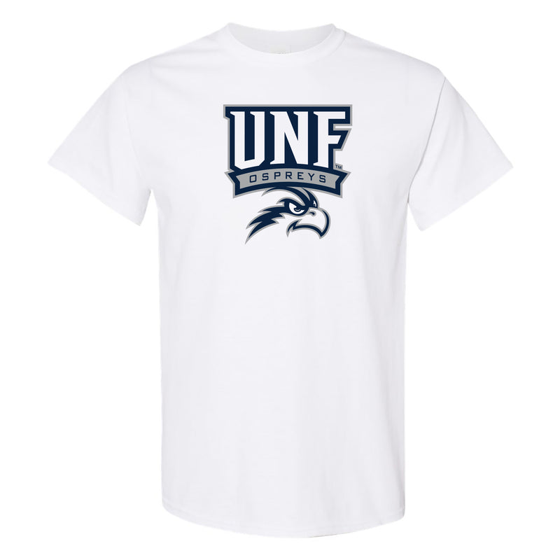 University of North Florida Ospreys Full Color Arch Logo Short Sleeve T Shirt - White