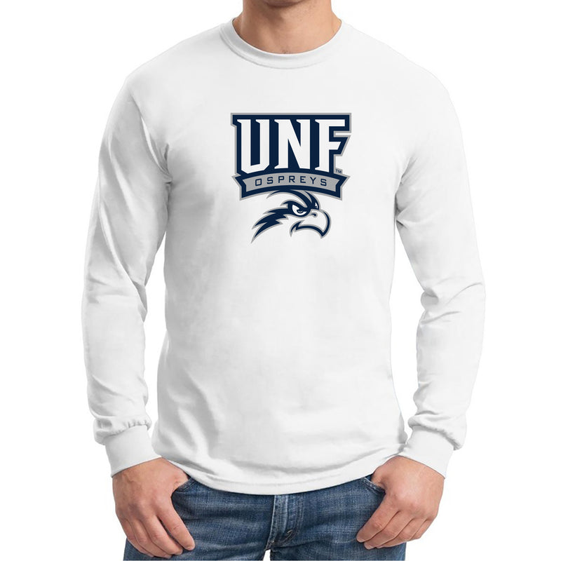 University of North Florida Ospreys Full Color Arch Logo Long Sleeve T-Shirt - White