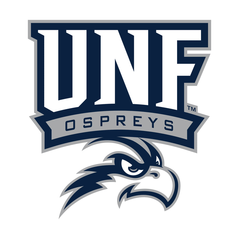 University of North Florida Ospreys Full Color Arch Logo Crewneck - White