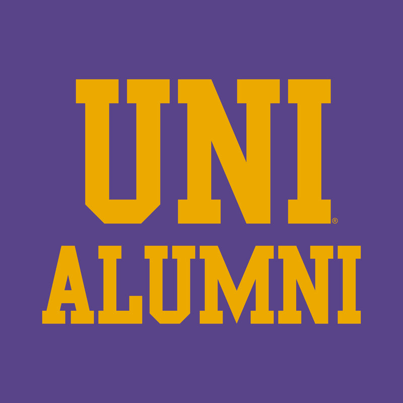University of Northern Iowa Panthers Basic Block Alumni Short Sleeve T Shirt - Purple