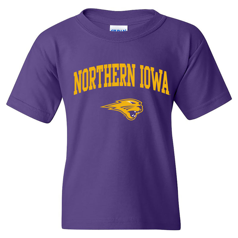 University of Northern Iowa Panthers Arch Logo Youth T Shirt - Purple