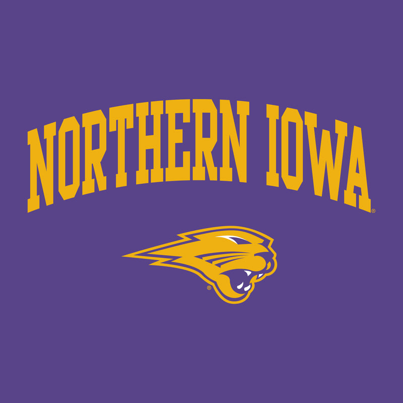 University of Northern Iowa Panthers Arch Logo Long Sleeve T Shirt - Purple