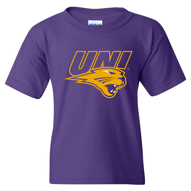 University of Northern Iowa Panthers Primary Logo Youth T Shirt - Purple