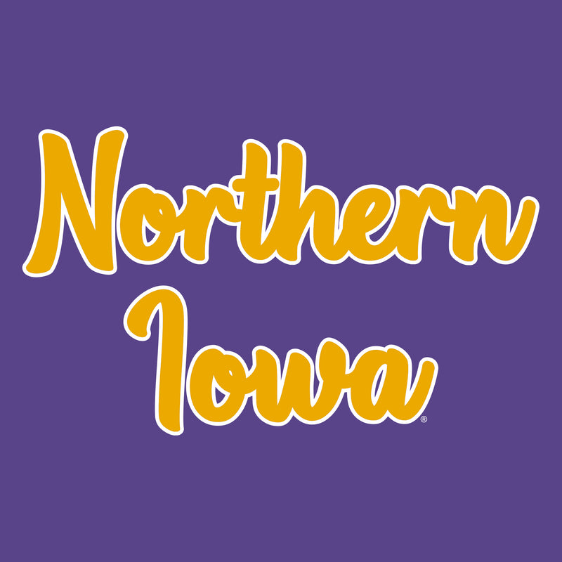 University of Northern Iowa Panthers Basic Script Heavy Blend Hoodie - Purple