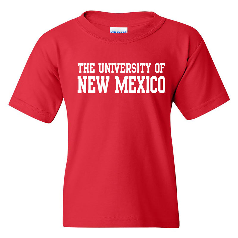University of New Mexico Lobos Basic Block Cotton Youth T-Shirt - Red