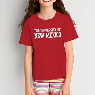 University of New Mexico Lobos Basic Block Cotton Youth T-Shirt - Red